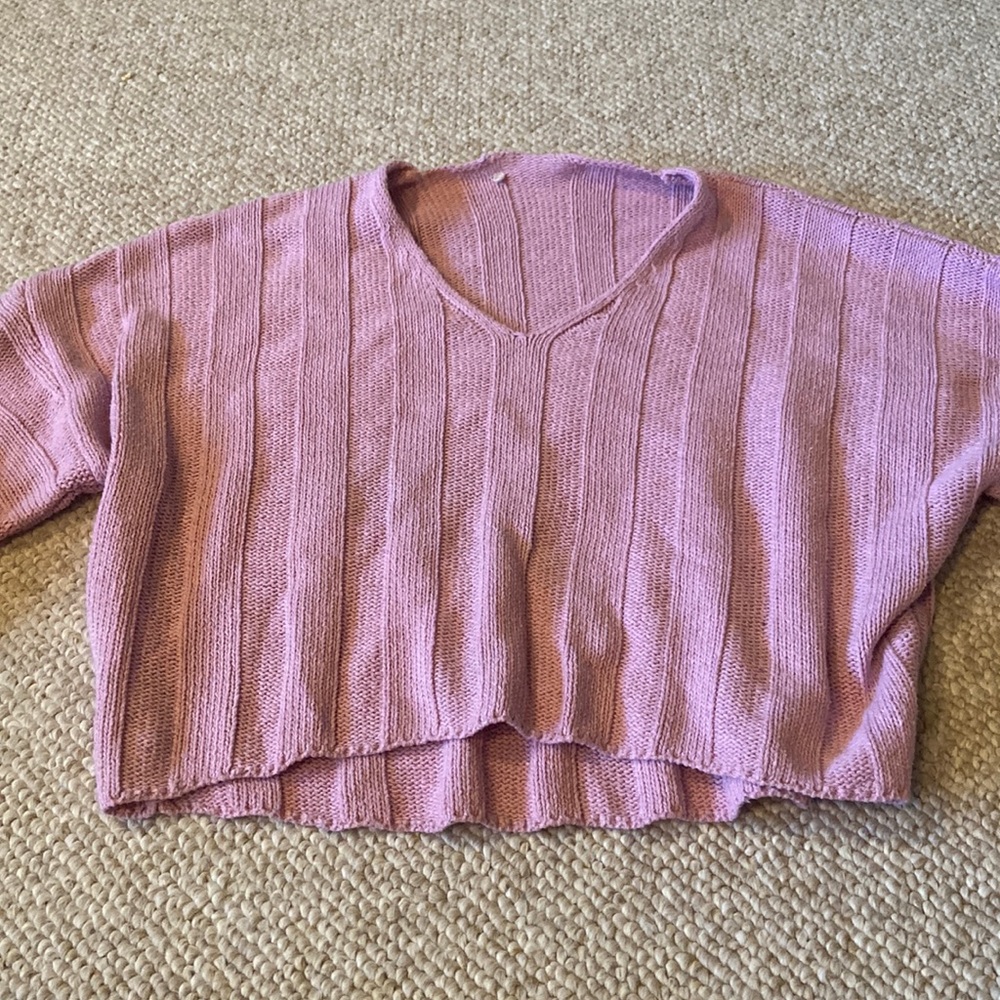 Cropped Knit Sweater